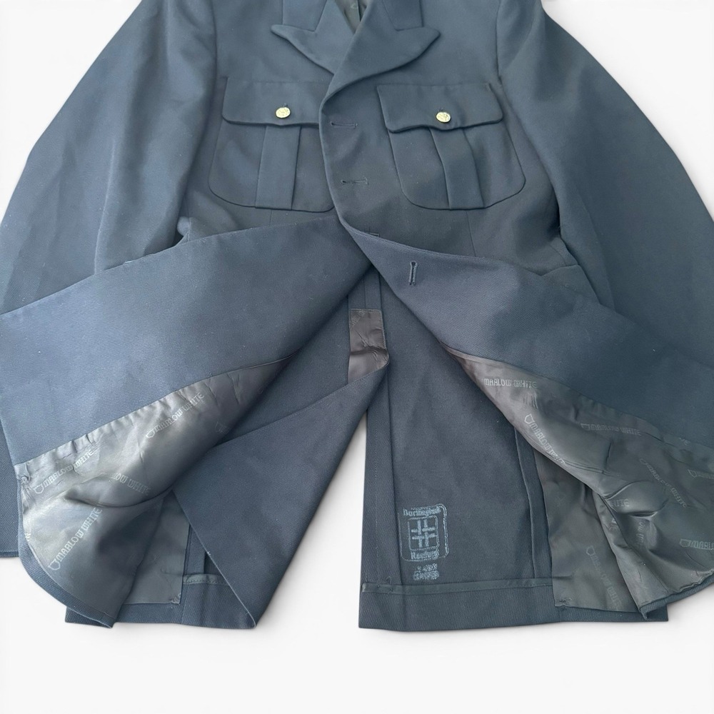 Marlow White Officer ASU Coat Men 38L Blue Army Uniform Dress Jacket Gold Button - Picture 9 of 15